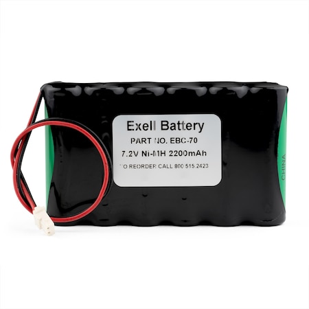 Exell Battery Exell NiMH 7.2V 2000mAh Ademco Lynx Alarm Systems Replacement Battery EBC-70